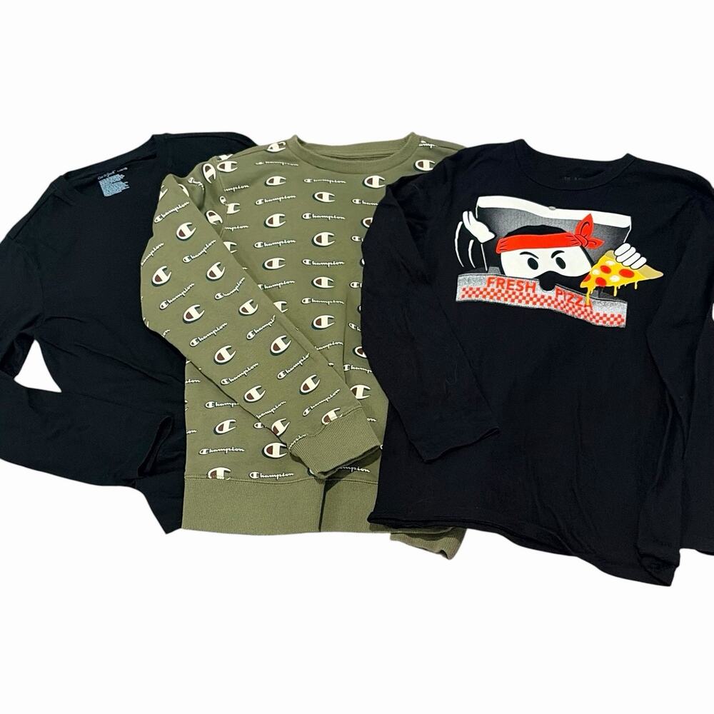 3 Boys Long Sleeve T Shirts Sweatshirt Size Large Champion, Children’s Place